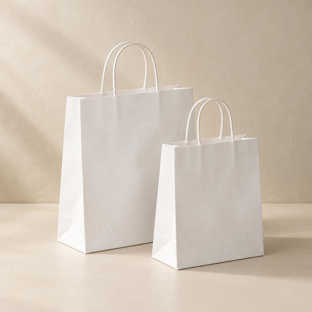 White paper bags